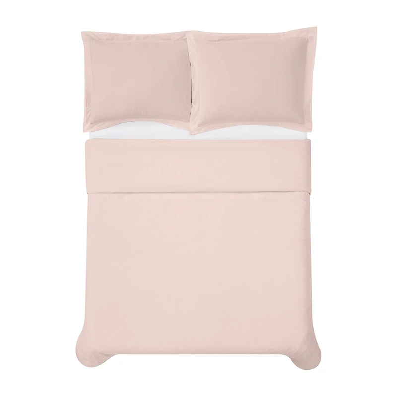 Cannon Solid Percale Duvet Cover Set