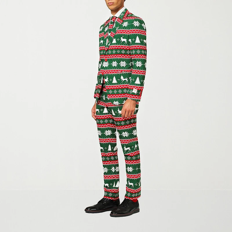 Opposuits Festive Fairisle Mens 3-pc. Suit Set
