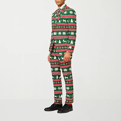 Opposuits Festive Fairisle Mens 3-pc. Suit Set
