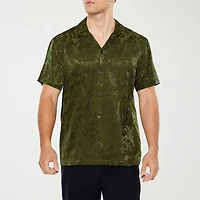 Forever 21 Mens Short Sleeve Paisley Button-Down Shirt