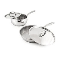 BergHOFF Belly Shape 18/10 Stainless Steel 3-pc. Cookware Set