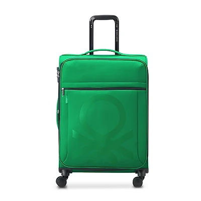Delsey Paris X United Colors Of Benetton Color Block 23 Inch Softside Expandable Checked Spinner Luggage