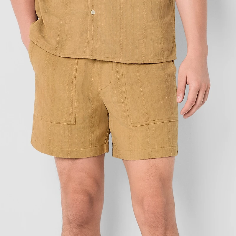 Arizona 6" Mens Textured Pull-On Short