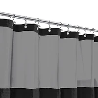 Awesome Home™ Waffle With Snap Liner Shower Curtain