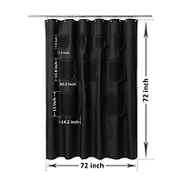 Awesome Home™ With Mesh Pockets Shower Curtain
