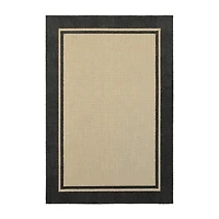 Covington Home Celestia Mixed Pile Border Indoor Outdoor Rectangular Area Rug