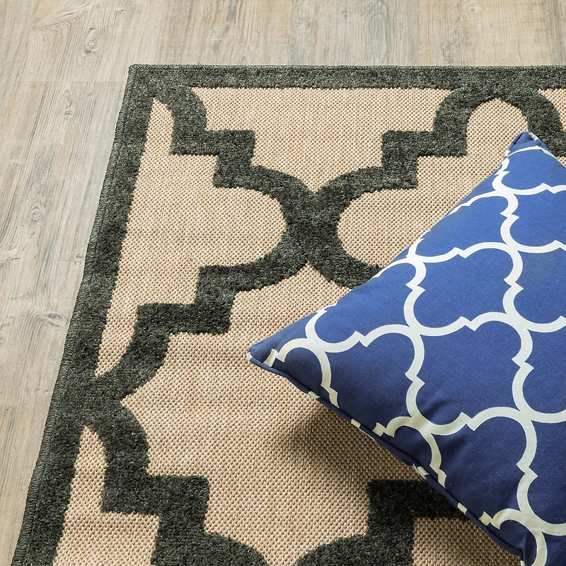 Covington Home Celestia Mixed Pile Lattice Indoor Outdoor Rectangular Area Rug