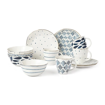 Lenox Blue Bay 12-pc. Porcelain Dinnerware Set
