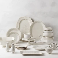 Lenox French Perle White Stoneware Sugar & Creamer Set