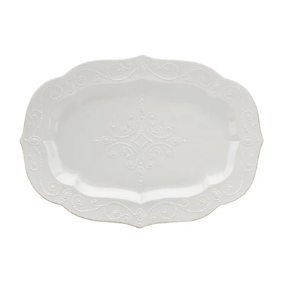 Lenox French Perle White Stoneware Serving Platter