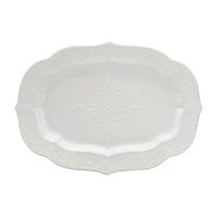 Lenox French Perle White Stoneware Serving Platter