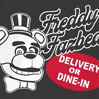 Little & Big Kid Boys Crew Neck Short Sleeve Oversized Five Nights at Freddys Graphic T-Shirt