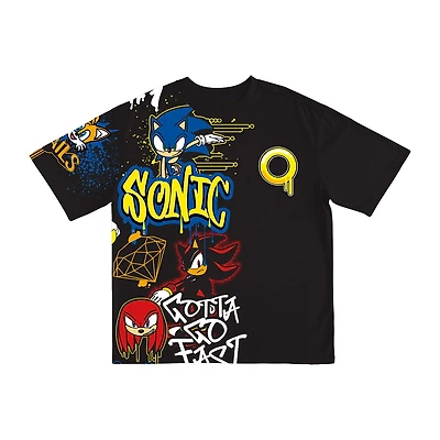 Little & Big Kid Boys Crew Neck Short Sleeve Oversized Sonic the Hedgehog Graphic T-Shirt