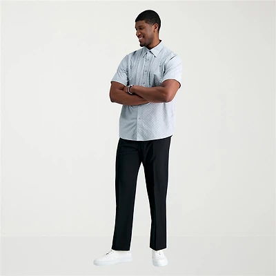 Haggar Premium Comfort Expandable Waist Mens Classic Fit Big and Tall Dress Flat Front Pant