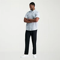 Haggar Premium Comfort Expandable Waist Mens Classic Fit Big and Tall Dress Flat Front Pant
