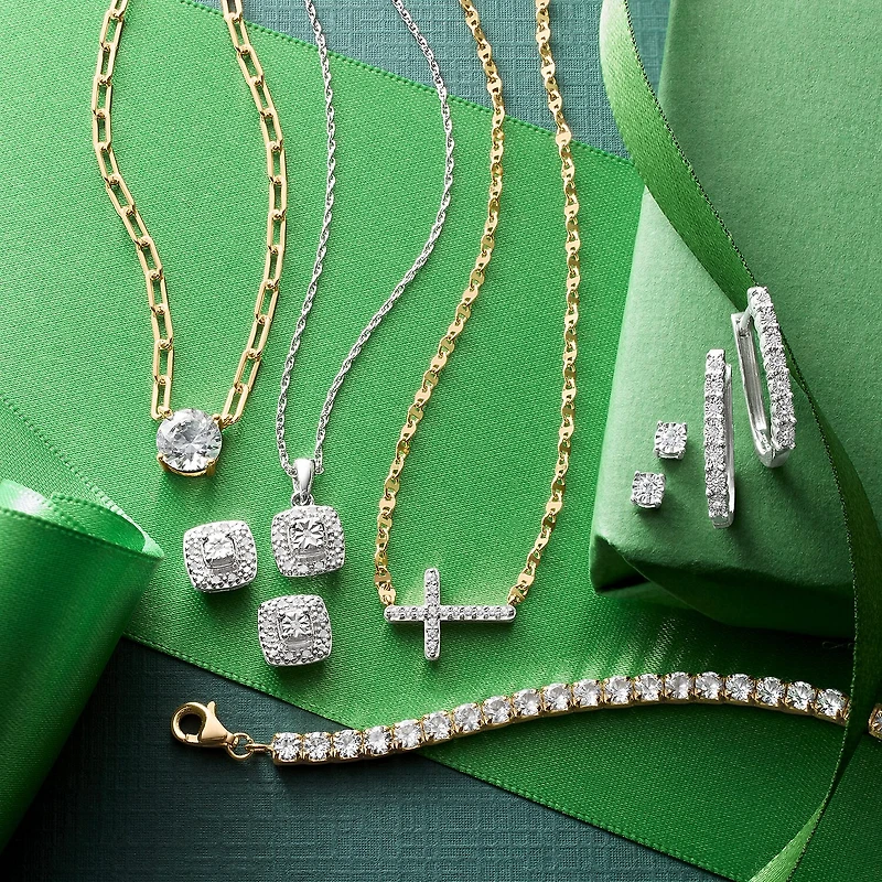 Yes, Please! Womens Lab Created White Sapphire Sterling Silver Pendant