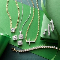 Yes, Please! Womens Lab Created White Sapphire Sterling Silver Pendant