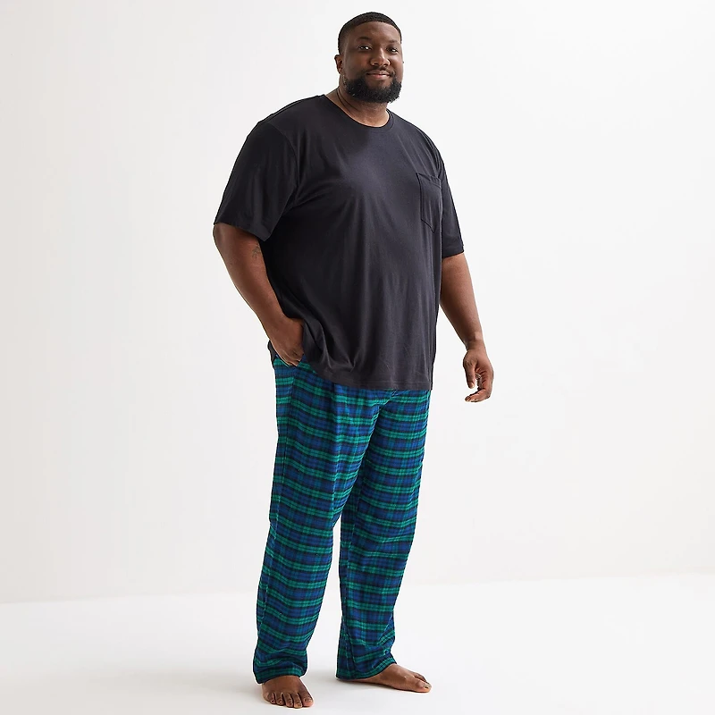 St. John's Bay Mens Big and Tall Flannel Pajama Pants