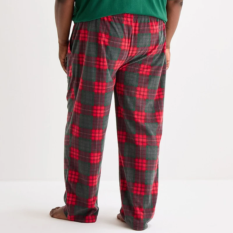 St. John's Bay Mens Big and Tall Microfleece Pajama Pants
