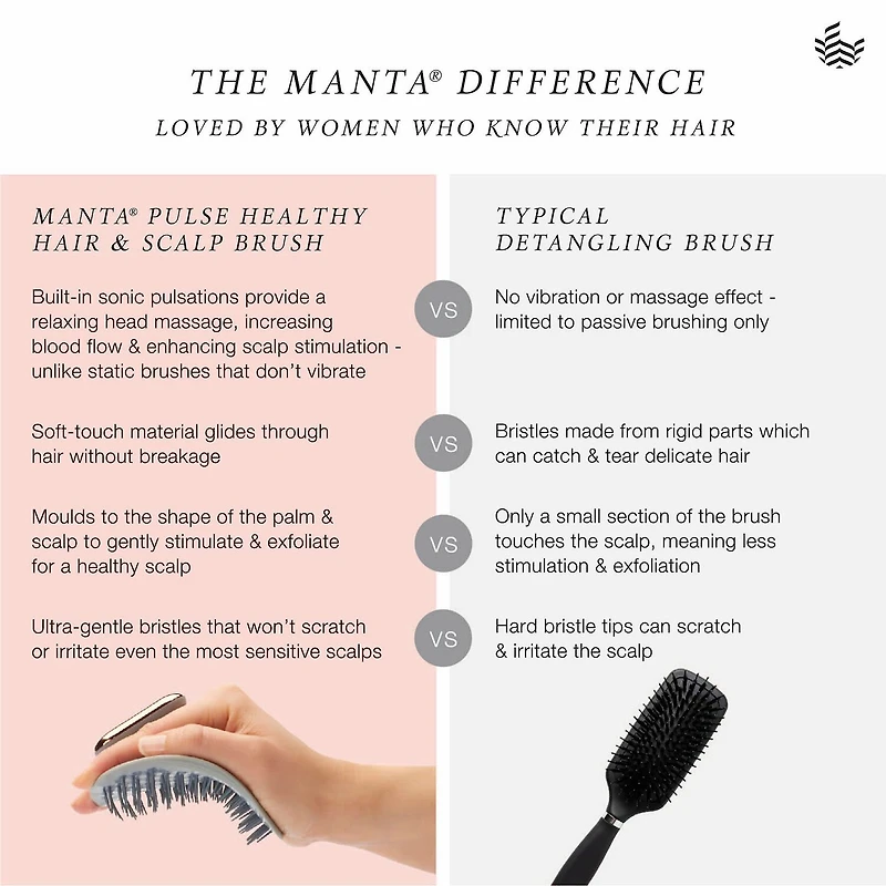 MANTA® Pulse Hair Brush