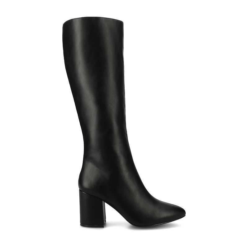 Journee Collection Womens Ameylia-Wc Wide Calf Block Heel Dress Boots