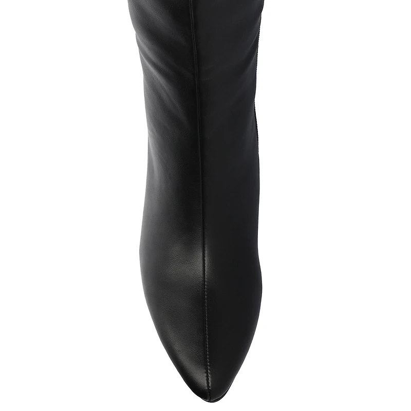 Journee Collection Womens Ameylia-Wc Wide Calf Block Heel Dress Boots