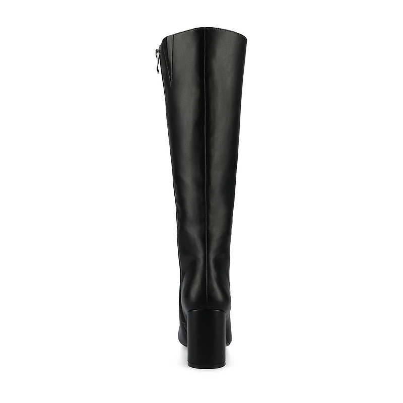 Journee Collection Womens Ameylia-Xwc Extra Wide Calf Block Heel Dress Boots