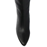 Journee Collection Womens Ameylia-Xwc Extra Wide Calf Block Heel Dress Boots