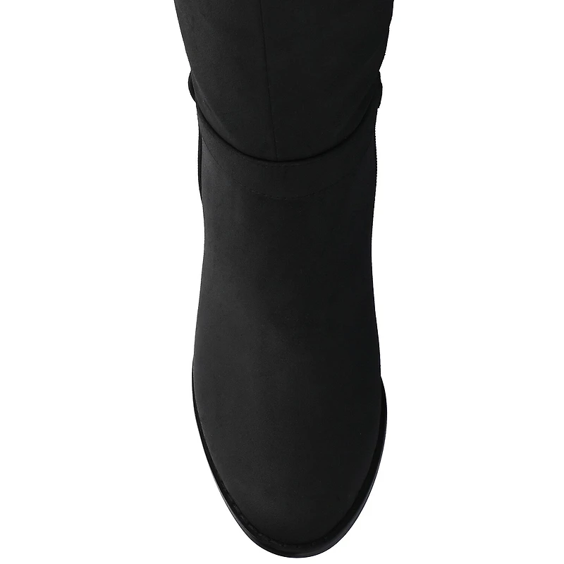 Journee Collection Womens Alyza Stacked Heel Over the Knee Boots