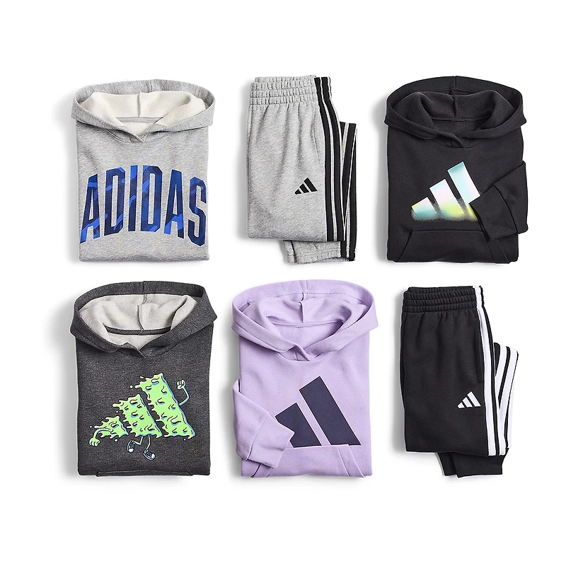 adidas Big Kid Girls Cuffed Mid Rise Regular Fit Fleece Jogger Pant