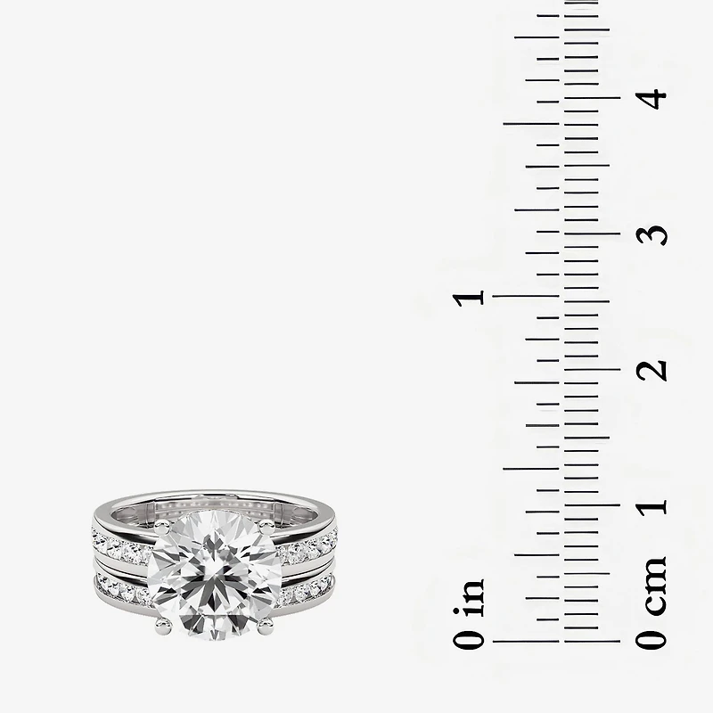 Grown Gorgeous Vs2, F Womens 4 1/4 CT. T.W. Lab White Diamond 14K Gold or Platinum Round Side Stone Bridal Set