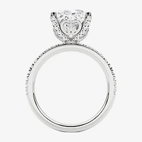 Grown Gorgeous (F,Vs2) Womens 4 7/8 Ct. T.W. Lab White Diamond 14K Gold Rectangular Side Stone Engagement Ring