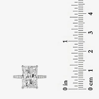 Grown Gorgeous (F,Vs2) Womens 4 7/8 Ct. T.W. Lab White Diamond 14K Gold Rectangular Side Stone Engagement Ring
