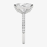 Grown Gorgeous (F,Vs2) Womens 4 7/8 Ct. T.W. Lab White Diamond 14K Gold Rectangular Side Stone Engagement Ring