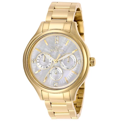 Invicta Womens Gold Tone Stainless Steel Bracelet Watch 28654