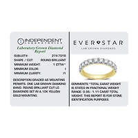 (H-I / I1) Womens 3MM 1 CT. T.W. Lab Grown White Diamond 10K Gold Wedding Band