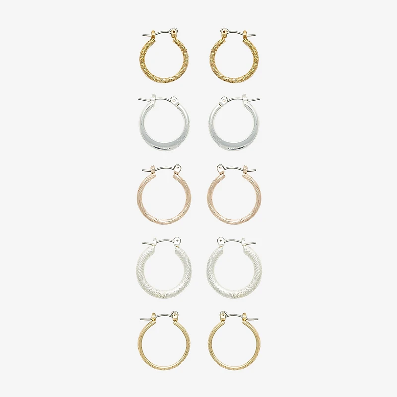 Mixit Womens Hypoallergenic 5 Pair Earring Set