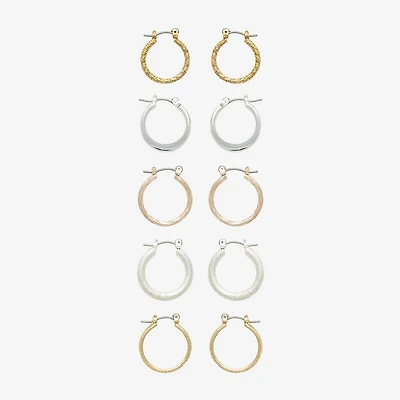 Mixit Womens Hypoallergenic 5 Pair Earring Set