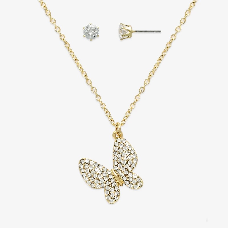 Mixit Womens Butterfly Hypoallergenic 2-pc. Jewelry Set