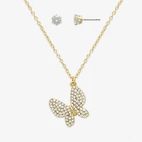 Mixit Womens Butterfly Hypoallergenic 2-pc. Jewelry Set