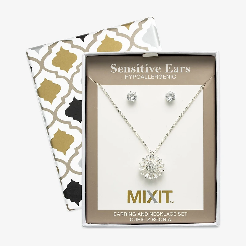 Mixit Womens Flower Hypoallergenic 2-pc. Jewelry Set