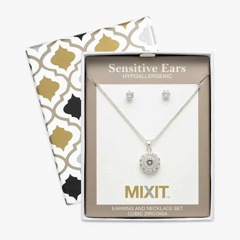 Mixit Womens Round Hypoallergenic 2-pc. Jewelry Set