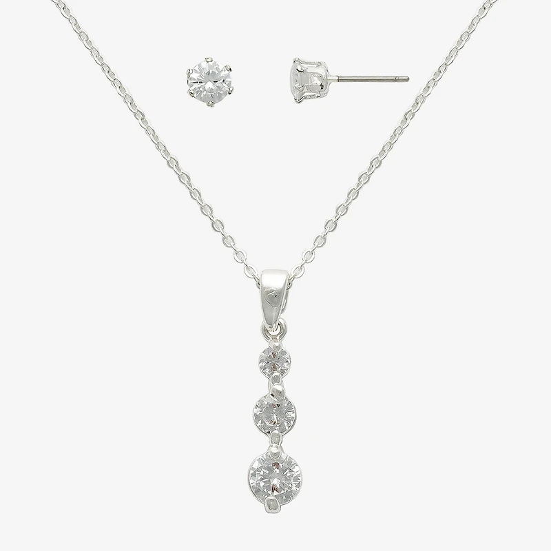 Mixit Womens Cubic Zirconia Hypoallergenic 2-pc. Jewelry Set