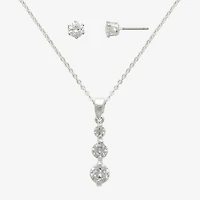 Mixit Womens Cubic Zirconia Hypoallergenic 2-pc. Jewelry Set