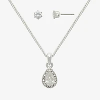 Mixit Womens Cubic Zirconia Hypoallergenic 2-pc. Jewelry Set
