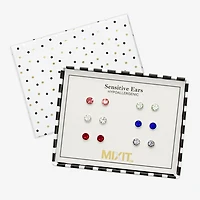 Mixit Womens Round Hypoallergenic 6 Pair Earring Set
