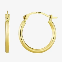 Womens 10K Gold 22mm Round Hoop Earrings