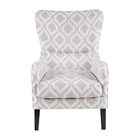 Madison Park Leda Winged Back Upholstered Armchair