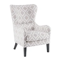 Madison Park Leda Winged Back Upholstered Armchair