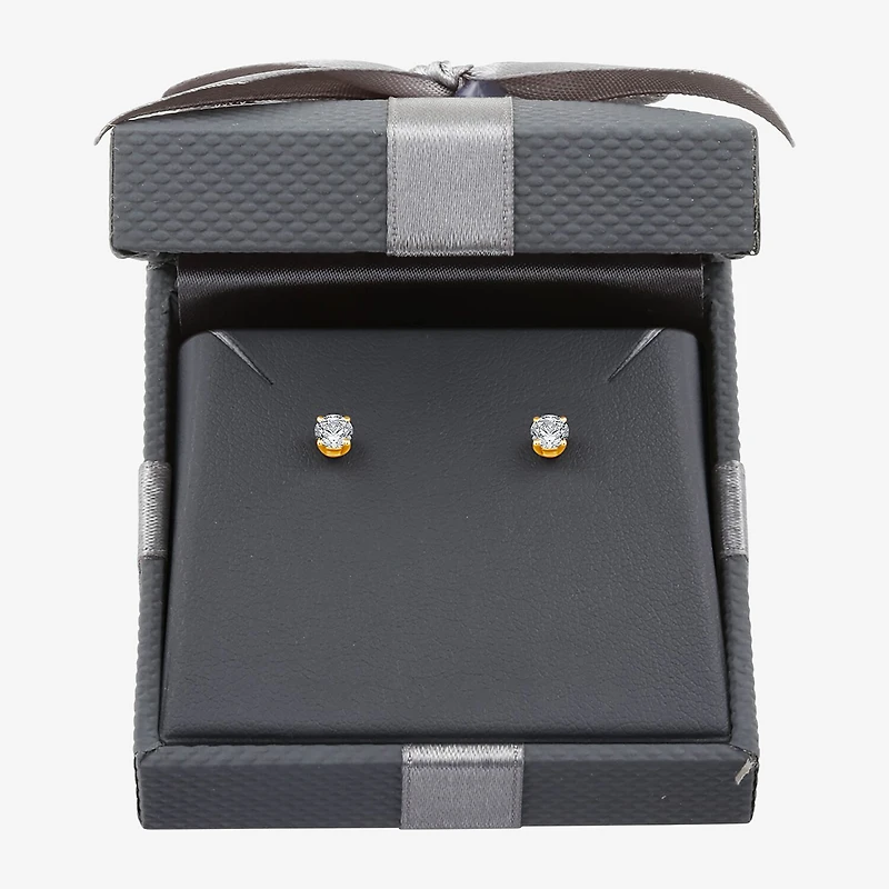 ( G/SI1-SI2 ) 3/8 CT. T.W. Lab-Grown Diamond 10K Gold Round Stud Earrings